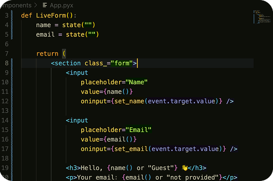 PyX, Server/Client Components